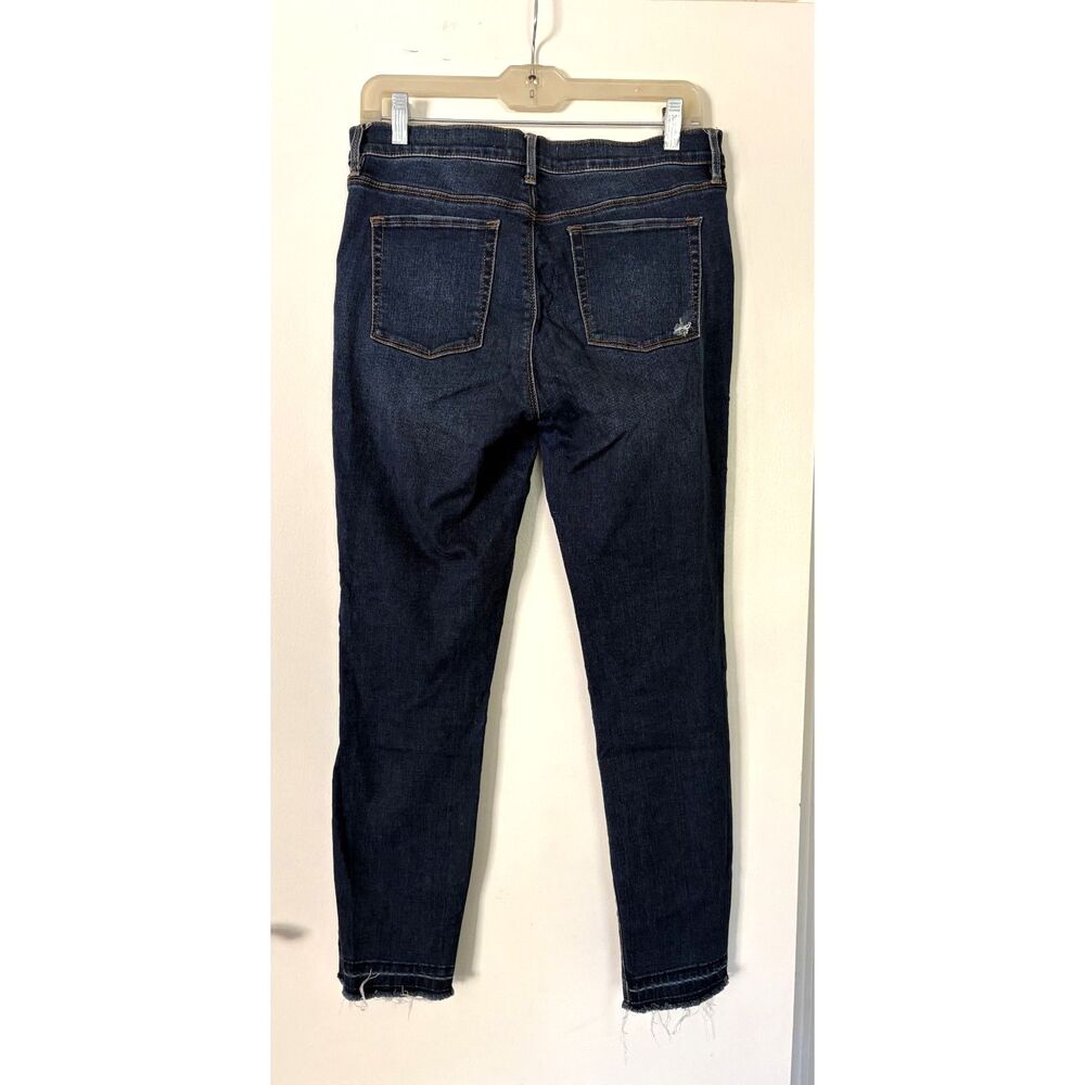 PacSun Dark Wash Distress Skinny Jeans 29 R High Rise Raw He Rip Ankle Jeggings - Picture 3 of 10